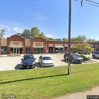 Thumbnail image of the front of a dentist office practice with the name Sherman and Briscoe Orthodontics which is located in Marshall, TX