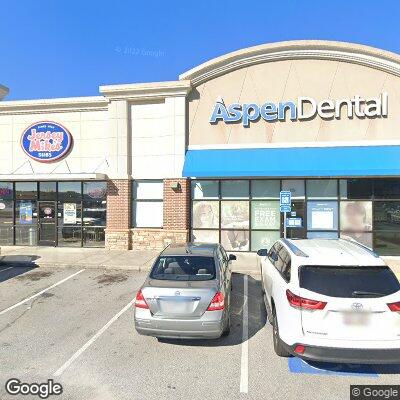 Thumbnail image of the front of a dentist office practice with the name Aspen Dental which is located in Hiram, GA