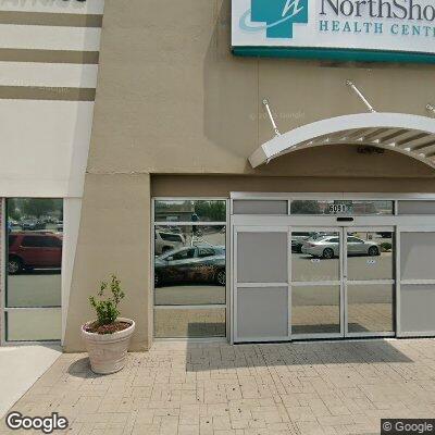 Thumbnail image of the front of a dentist office practice with the name NorthShore Health Centers which is located in Merrillville, IN