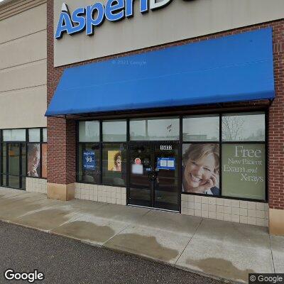 Thumbnail image of the front of a dentist office practice with the name Aspen Dental which is located in Sterling Heights, MI