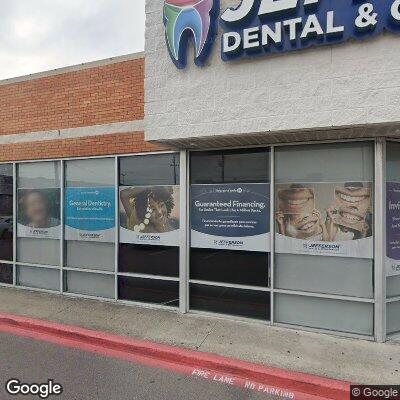 Thumbnail image of the front of a dentist office practice with the name Jefferson Dental Clinics which is located in South Houston, TX