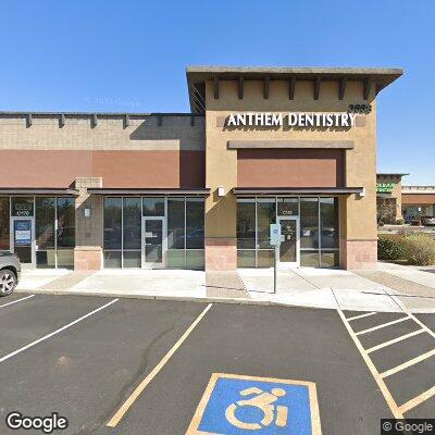 Thumbnail image of the front of a dentist office practice with the name Anthem Dentistry which is located in Anthem, AZ