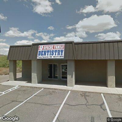 Thumbnail image of the front of a dentist office practice with the name Apache Family Dentistry which is located in Apache Junction, AZ