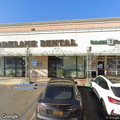 Thumbnail image of the front of a dentist office practice with the name Parklane Dental which is located in Arcadia, CA