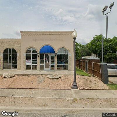 Thumbnail image of the front of a dentist office practice with the name Camelot Dental which is located in Ennis, TX