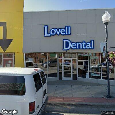 Thumbnail image of the front of a dentist office practice with the name Lovell Dental which is located in Lovell, WY