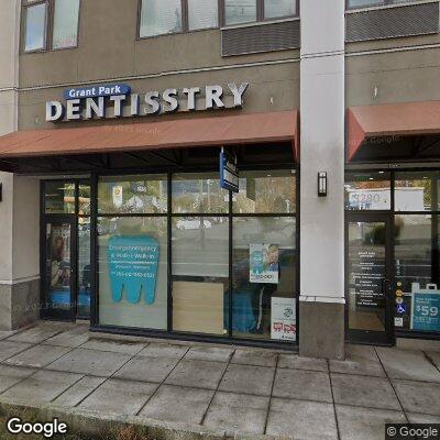 Thumbnail image of the front of a dentist office practice with the name Grant Park Dentistry which is located in Portland, OR