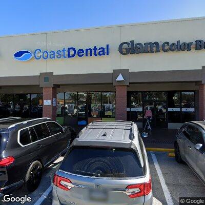 Thumbnail image of the front of a dentist office practice with the name Coast Dental which is located in Lakeland, FL