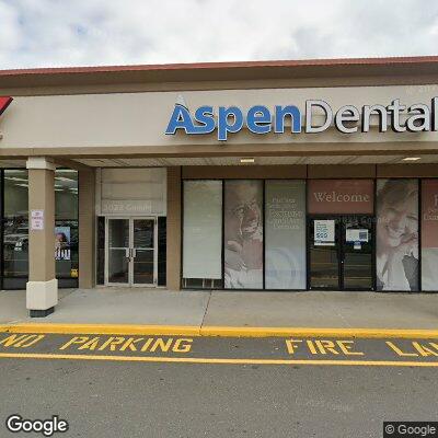 Thumbnail image of the front of a dentist office practice with the name Aspen Dental which is located in Waterbury, CT