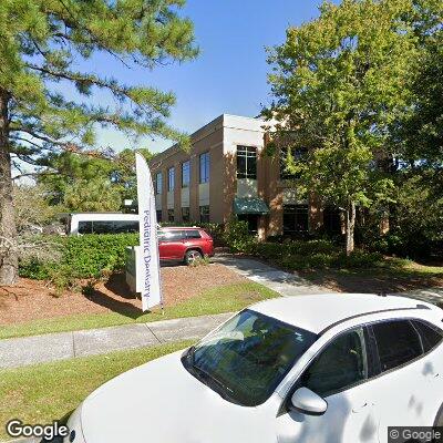 Thumbnail image of the front of a dentist office practice with the name Richardson Orthodontics which is located in Wilmington, NC