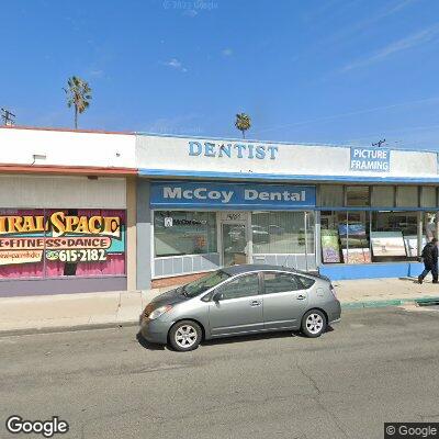 Thumbnail image of the front of a dentist office practice with the name McCoy Dental which is located in Ventura, CA