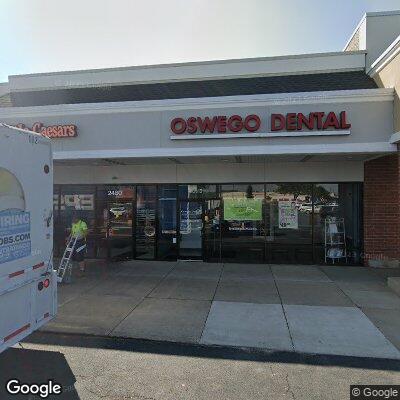 Thumbnail image of the front of a dentist office practice with the name Oswego Dental which is located in Oswego, IL