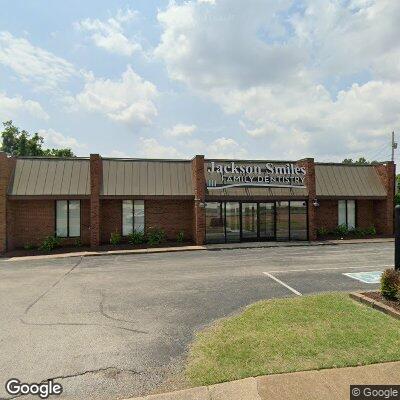 Thumbnail image of the front of a dentist office practice with the name Jackson Smiles which is located in Jackson, TN