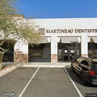 Thumbnail image of the front of a dentist office practice with the name Martineau Dentistry which is located in Surprise, AZ