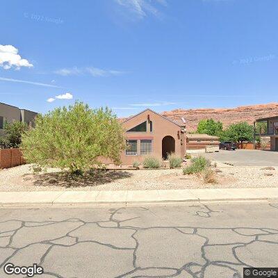 Thumbnail image of the front of a dentist office practice with the name Arches Dental Clinic which is located in Moab, UT