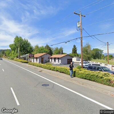 Thumbnail image of the front of a dentist office practice with the name Rogue River Denture Service which is located in Grants Pass, OR