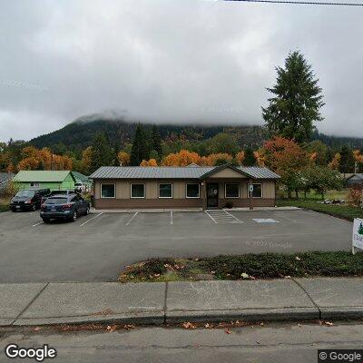 Thumbnail image of the front of a dentist office practice with the name Darrington Family Dental which is located in Darrington, WA