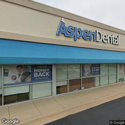 Thumbnail image of the front of a dentist office practice with the name Aspen Dental which is located in Machesney Park, IL