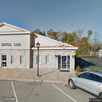 Thumbnail image of the front of a dentist office practice with the name Rockton Dental Care which is located in Rockton, IL