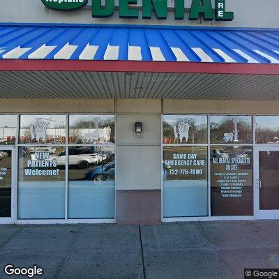 Thumbnail image of the front of a dentist office practice with the name Neptune Dental Care which is located in Neptune, NJ