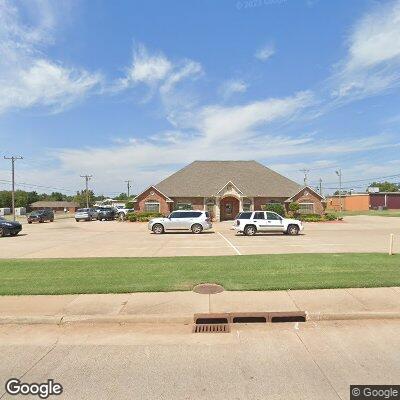 Thumbnail image of the front of a dentist office practice with the name Sims Dental Clinic which is located in Tecumseh, OK