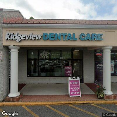 Thumbnail image of the front of a dentist office practice with the name Ridgeview Dental Care which is located in Hanover, MD