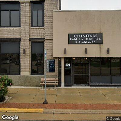 Thumbnail image of the front of a dentist office practice with the name Jack Crisham Family Dental which is located in Oregon, IL