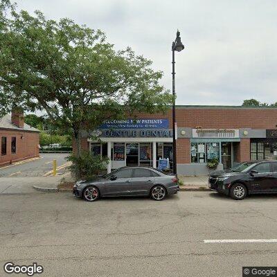 Thumbnail image of the front of a dentist office practice with the name Gentle Dental which is located in West Roxbury, MA