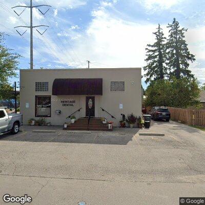 Thumbnail image of the front of a dentist office practice with the name Heritage Dental which is located in Hilliard, OH