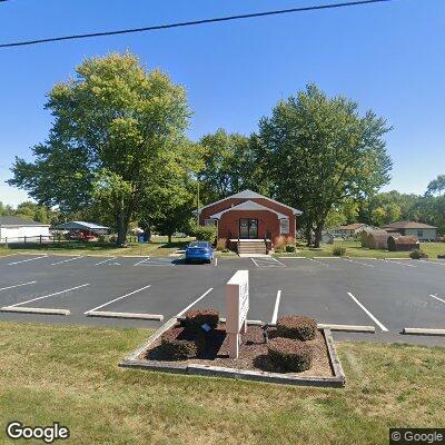 Thumbnail image of the front of a dentist office practice with the name Clark Orthodontics which is located in Shelbyville, IN