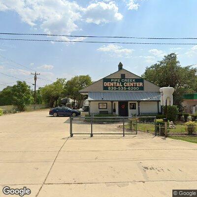 Thumbnail image of the front of a dentist office practice with the name Pipe Creek Dental Center which is located in Pipe Creek, TX