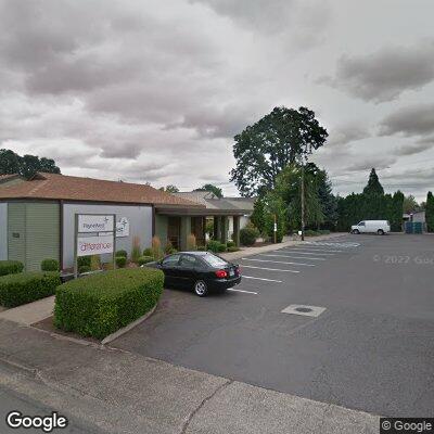 Thumbnail image of the front of a dentist office practice with the name Rosewood Periodontics & Dental Implants which is located in Albany, OR