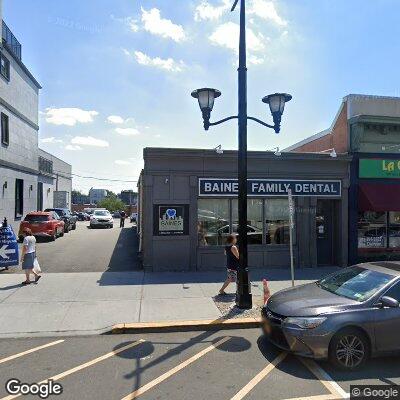 Thumbnail image of the front of a dentist office practice with the name Baines Family Dental - A Dental365 Company which is located in Jersey City, NJ