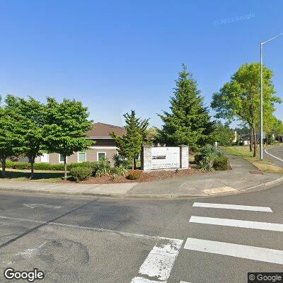 Thumbnail image of the front of a dentist office practice with the name Meridian Campus Family Dental which is located in Lacey, WA