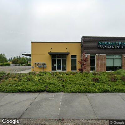 Thumbnail image of the front of a dentist office practice with the name Nisqually Reach Family Dentistry which is located in Lacey, WA