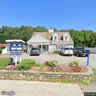 Thumbnail image of the front of a dentist office practice with the name Hudson Family Dental PC which is located in Hudson, MA