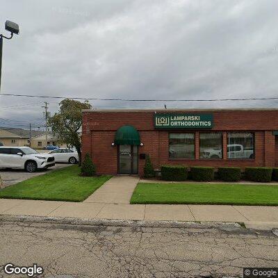 Thumbnail image of the front of a dentist office practice with the name Lamparski Orthodontics which is located in Natrona Heights, PA