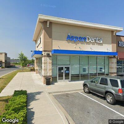 Thumbnail image of the front of a dentist office practice with the name Aspen Dental which is located in Nottingham, MD