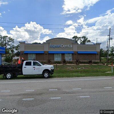 Thumbnail image of the front of a dentist office practice with the name Aspen Dental which is located in Sebring, FL