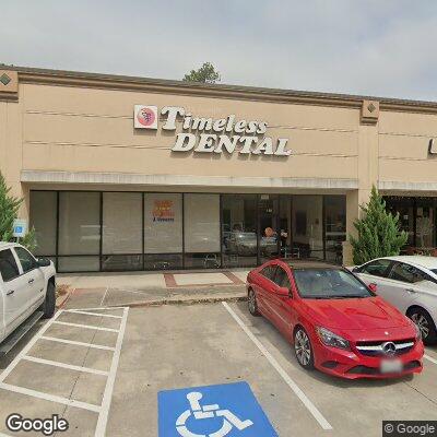 Thumbnail image of the front of a dentist office practice with the name Timeless Dental which is located in Shenandoah, TX