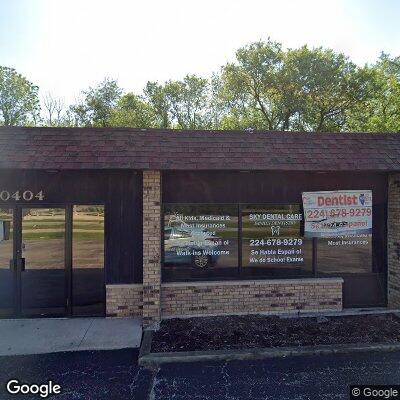 Thumbnail image of the front of a dentist office practice with the name Sky Dental Care which is located in Algonquin, IL