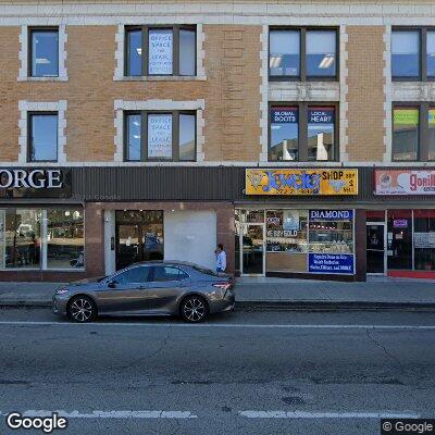 Thumbnail image of the front of a dentist office practice with the name Albany Park Dental Clinic which is located in Chicago, IL