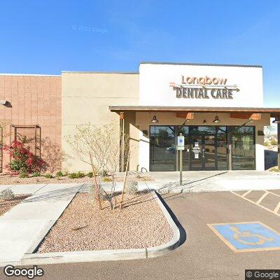 Thumbnail image of the front of a dentist office practice with the name Longbow Dental Care which is located in Mesa, AZ