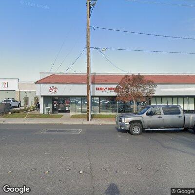 Thumbnail image of the front of a dentist office practice with the name Family Dentistry which is located in Manteca, CA