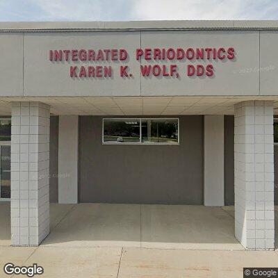 Thumbnail image of the front of a dentist office practice with the name Integrated Periodontics which is located in Waverly, IA