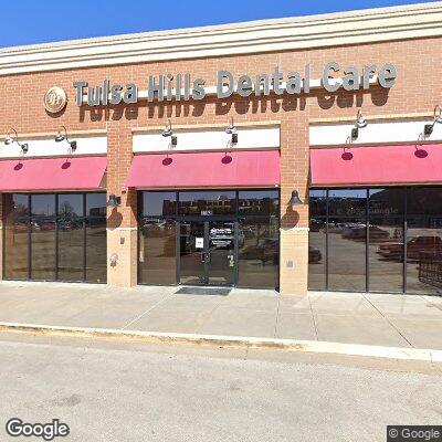 Thumbnail image of the front of a dentist office practice with the name Tulsa Hills Dental Care which is located in Tulsa, OK