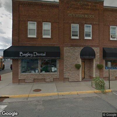 Thumbnail image of the front of a dentist office practice with the name Bagley Dental which is located in Bagley, MN