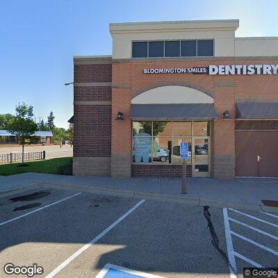 Thumbnail image of the front of a dentist office practice with the name Bloomington Smiles Dentistry which is located in Bloomington, MN