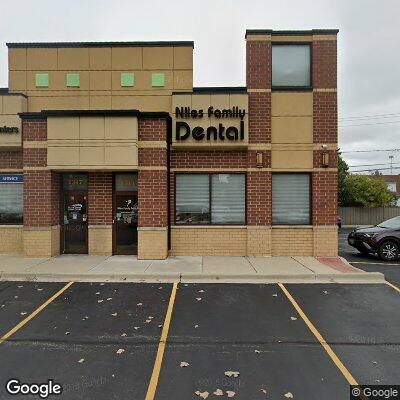 Thumbnail image of the front of a dentist office practice with the name Niles Family Dental which is located in Niles, IL