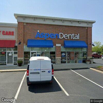 Thumbnail image of the front of a dentist office practice with the name Aspen Dental which is located in Delaware, OH
